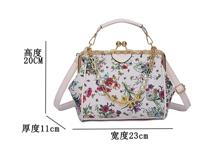 Floral And Pearls Purse