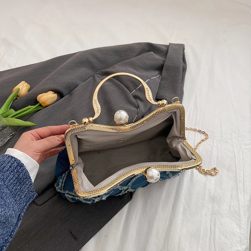 Denim Handbag Clutch
