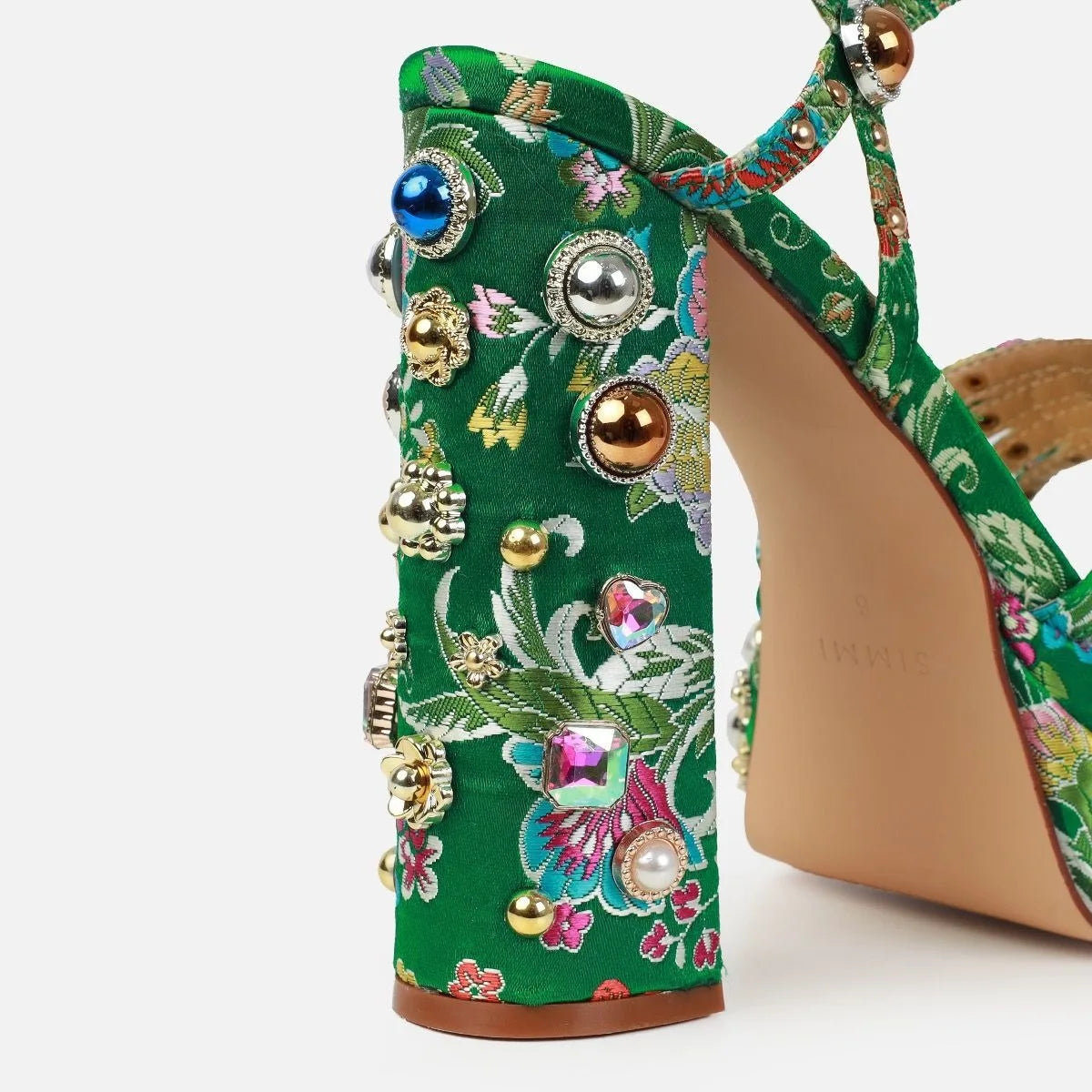 Rhinestone Open Toe Platform Sandals