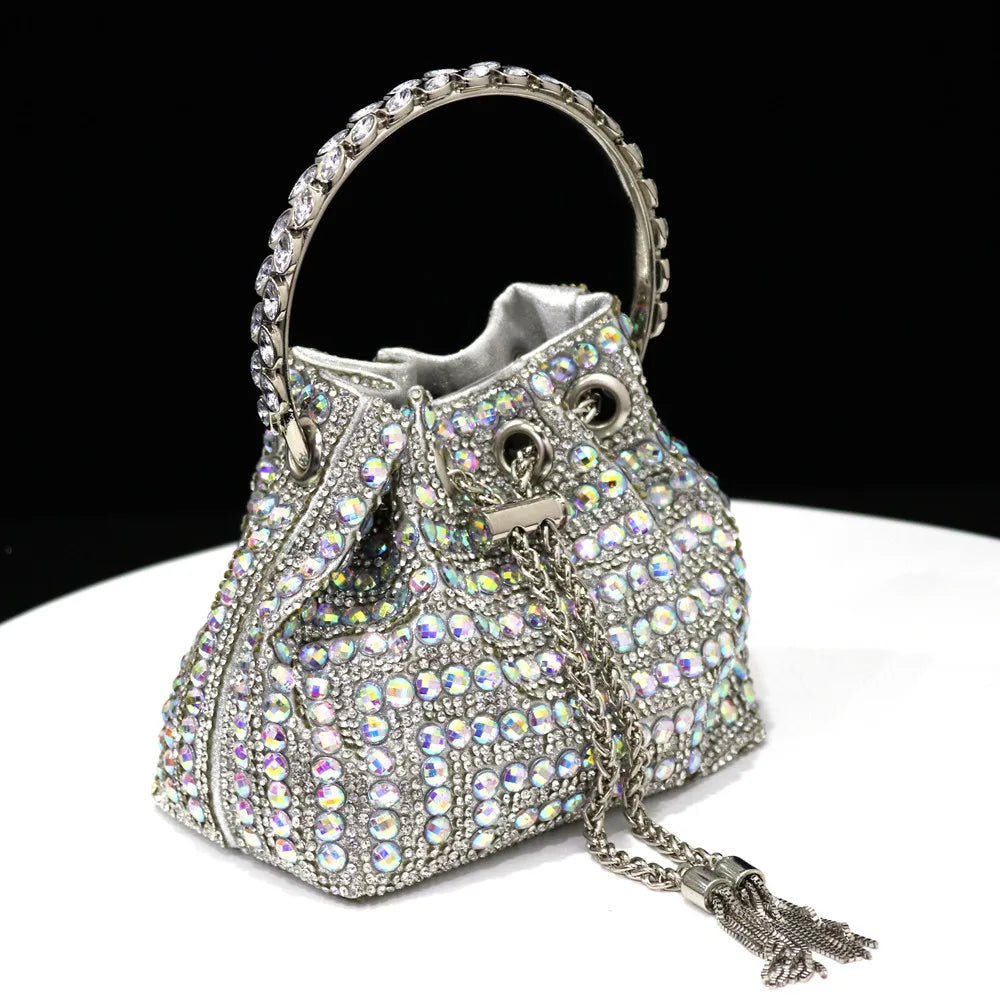 Rhinestone Drawstring Bag