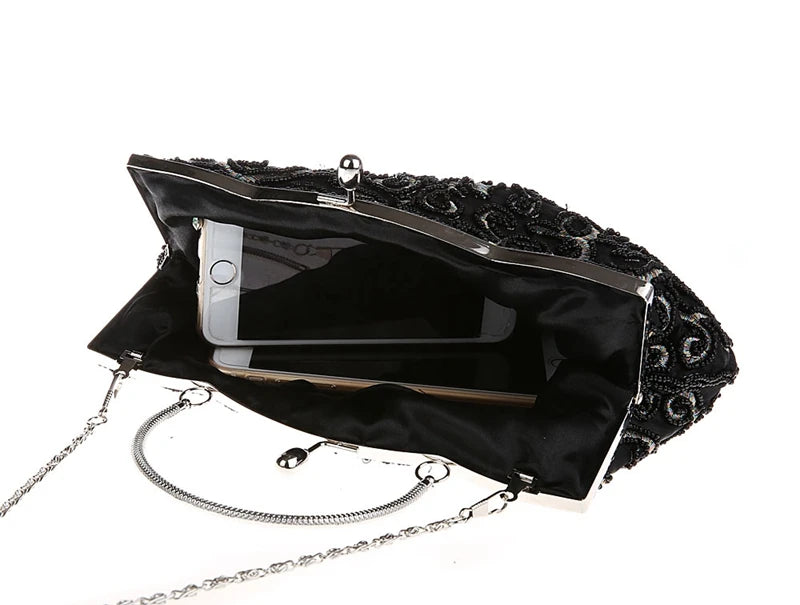 Metallic Baroque Hand Bag