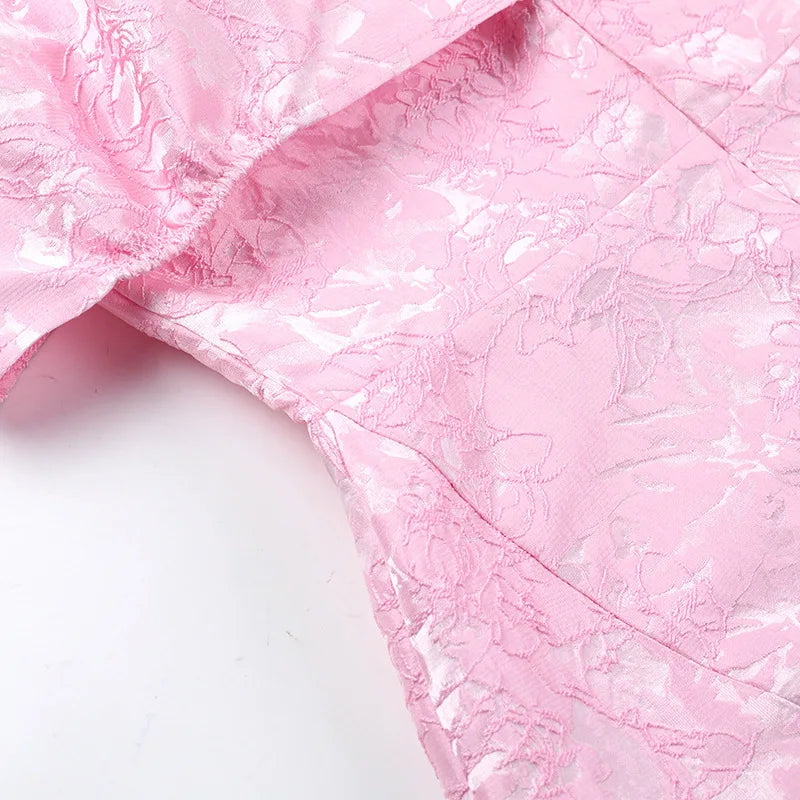 Jacquard Bow A-line Dress