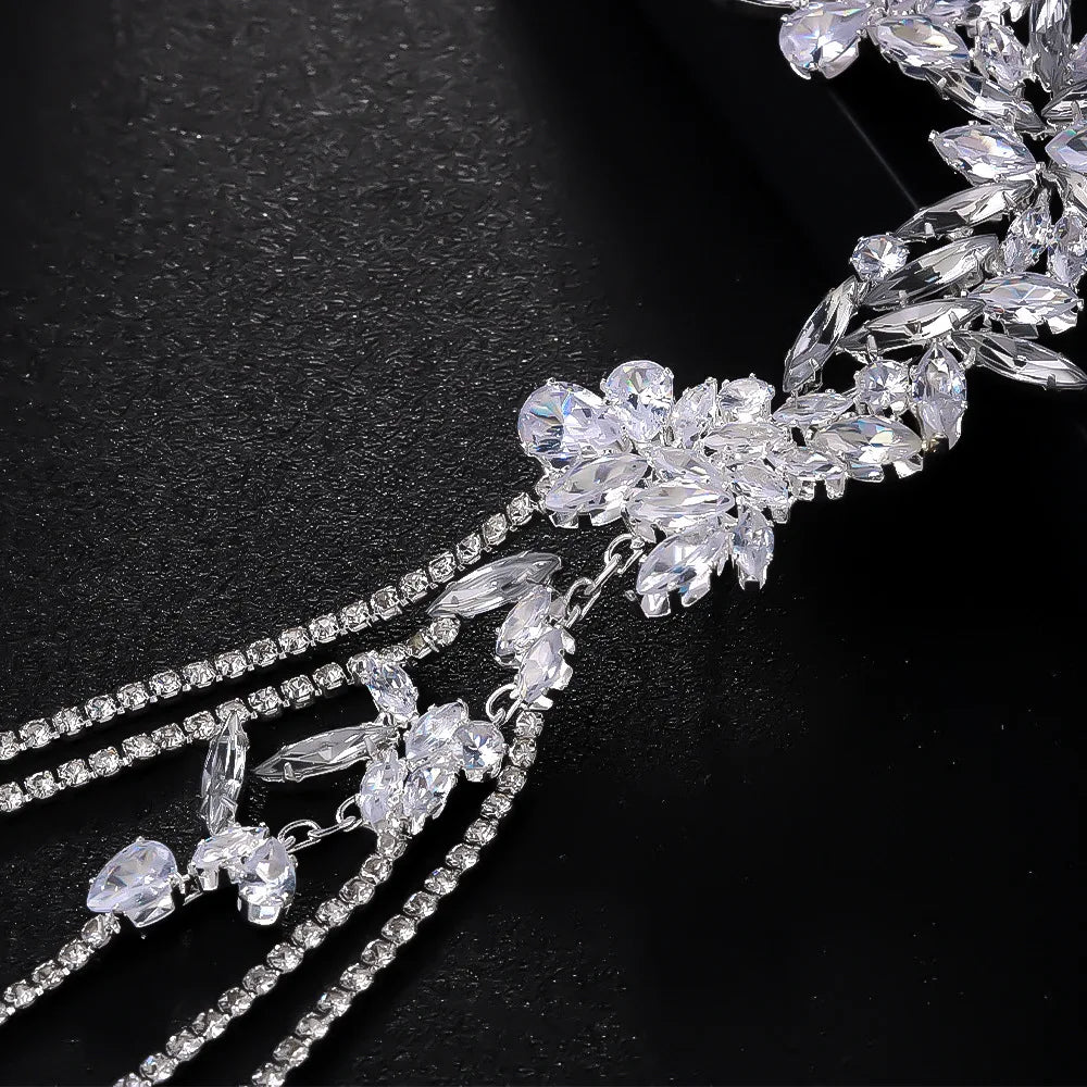 Rhinestone Fringe Ear Cuff