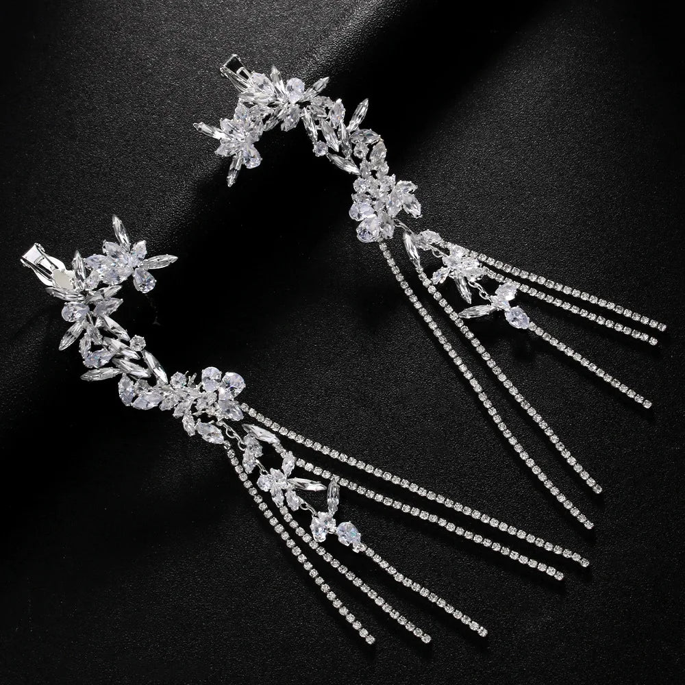 Rhinestone Fringe Ear Cuff