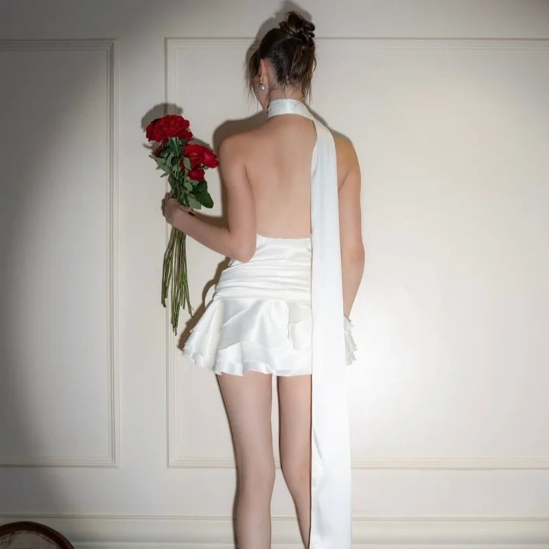 Satin Backless Dress