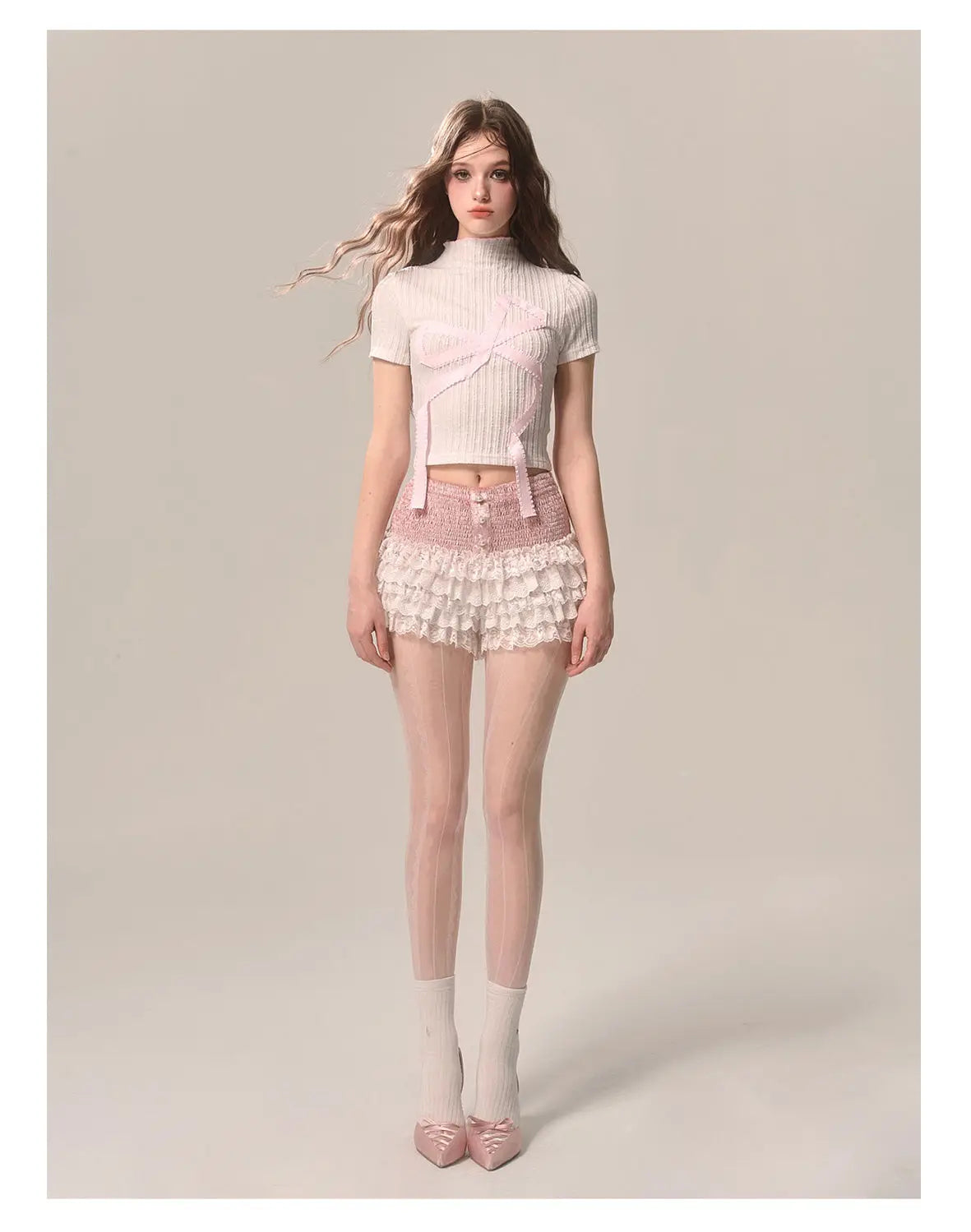 Pastel Ruffled Shorts