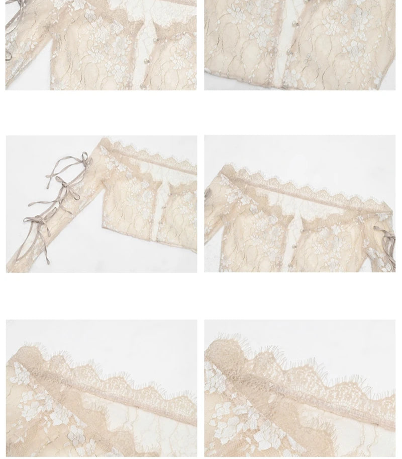 Lace Crop Top Off The Shoulder