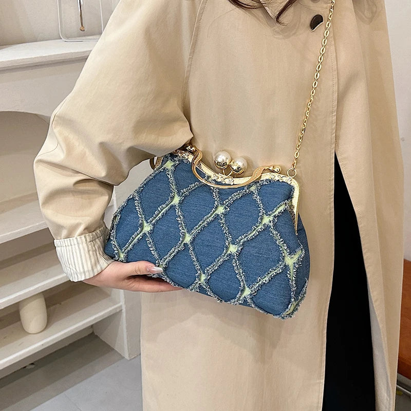 Denim Handbag Clutch