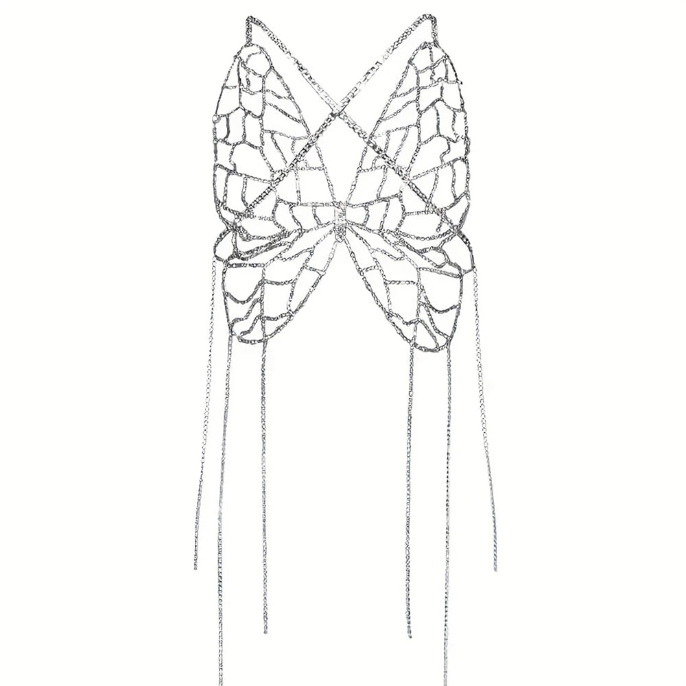 Butterfly Rhinestone Body Chain