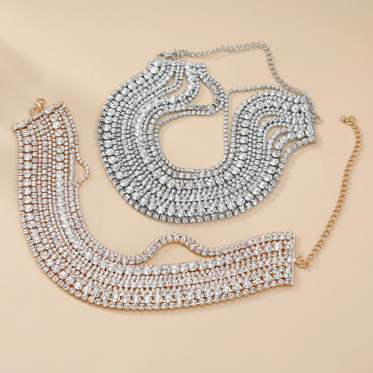 Stacked Crystal Choker Necklace