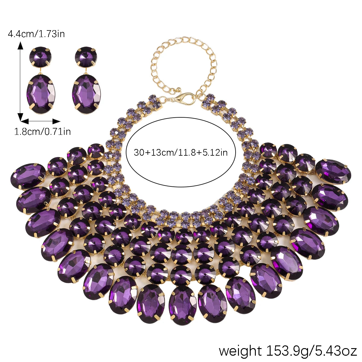 Rhinestone Bib Necklace