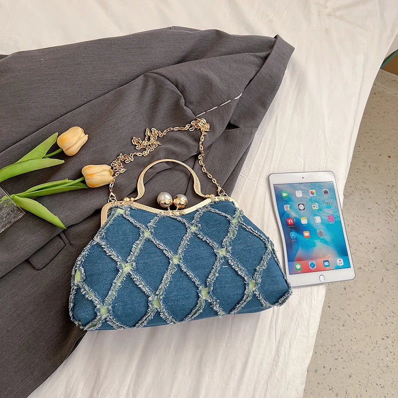 Denim Handbag Clutch
