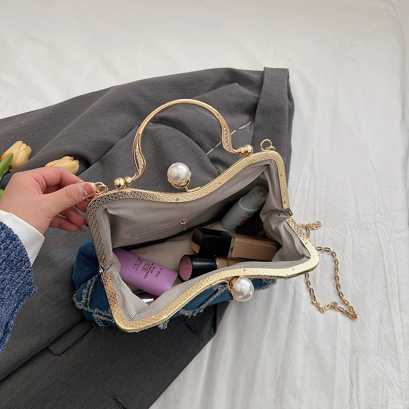Denim Handbag Clutch