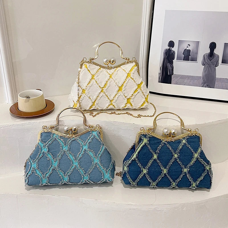 Denim Handbag Clutch