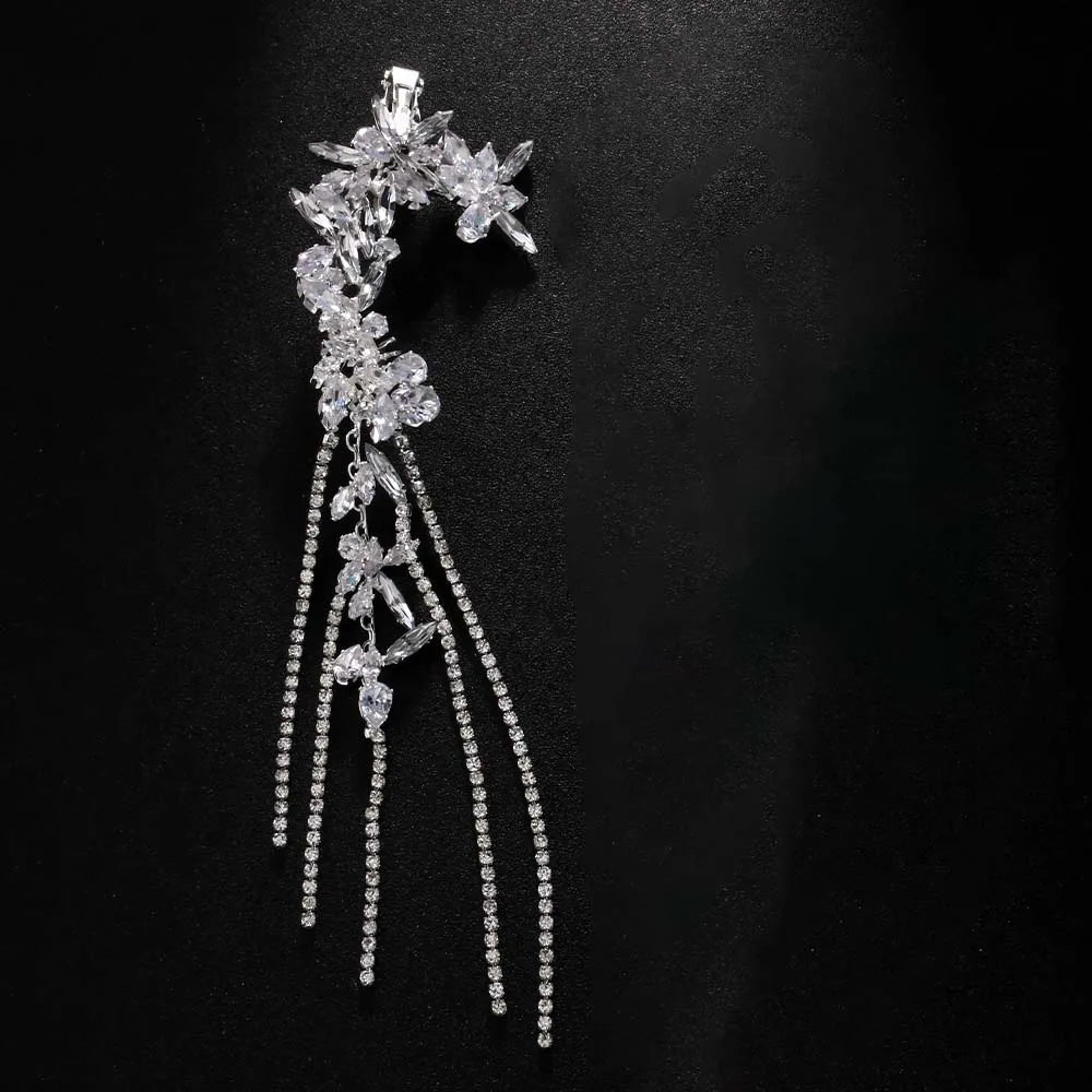 Rhinestone Fringe Ear Cuff