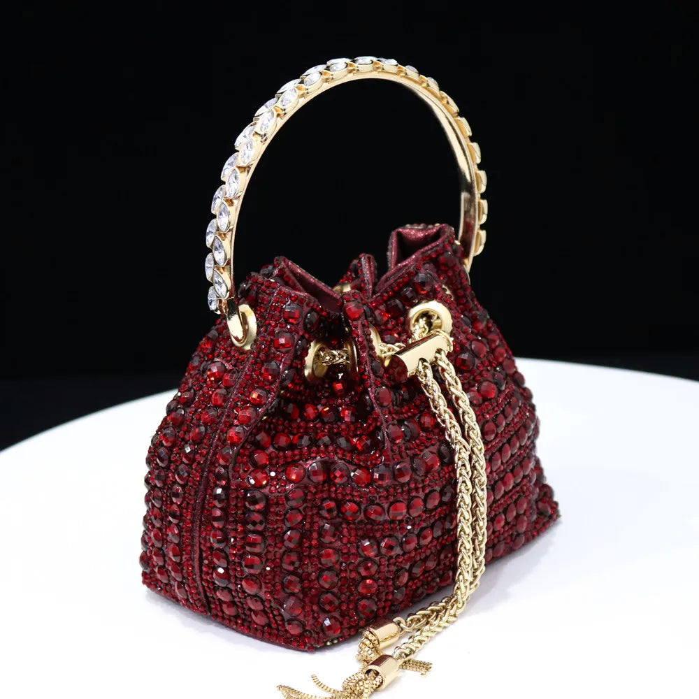 Rhinestone Drawstring Bag