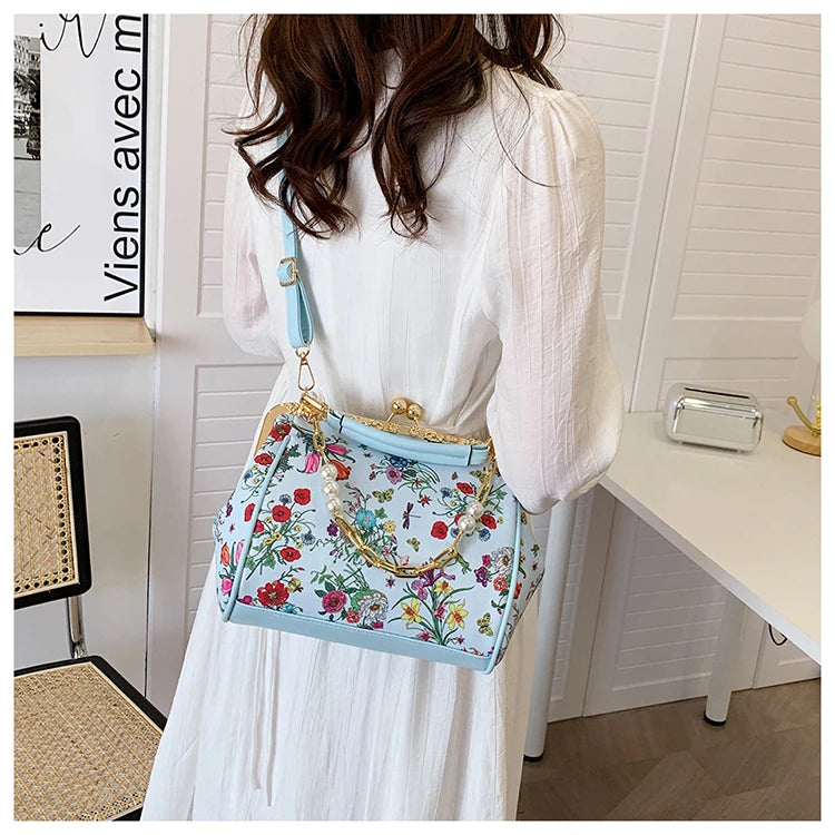 Floral And Pearls Purse