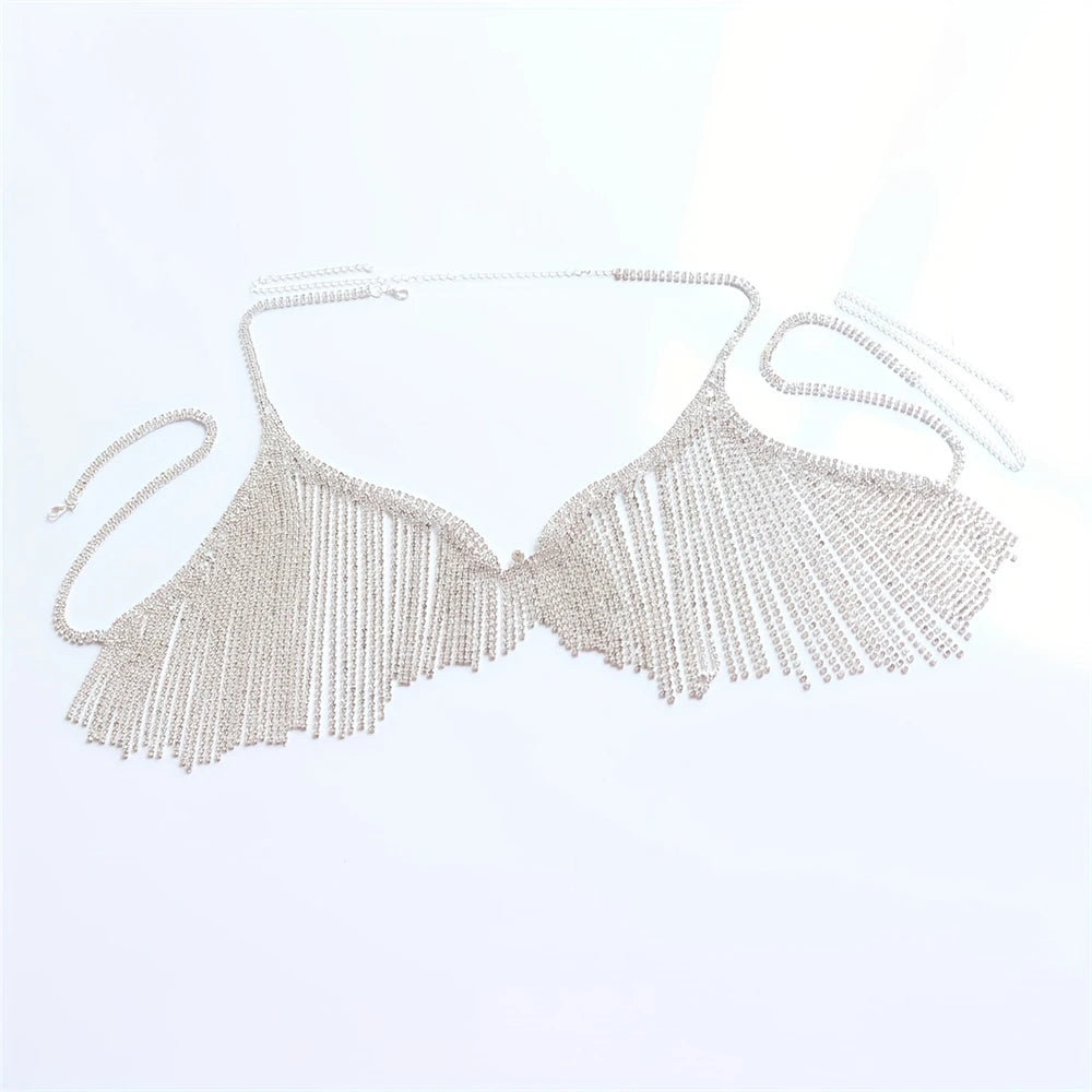 Rhinestone Fringe Body Chain