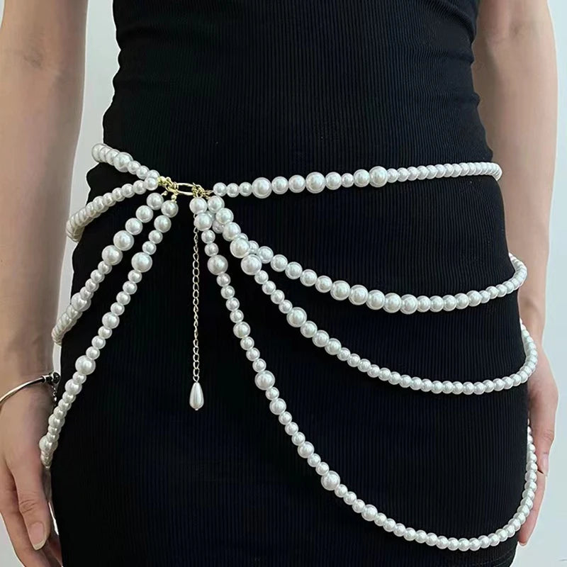 Pearl Layered Waist Chain