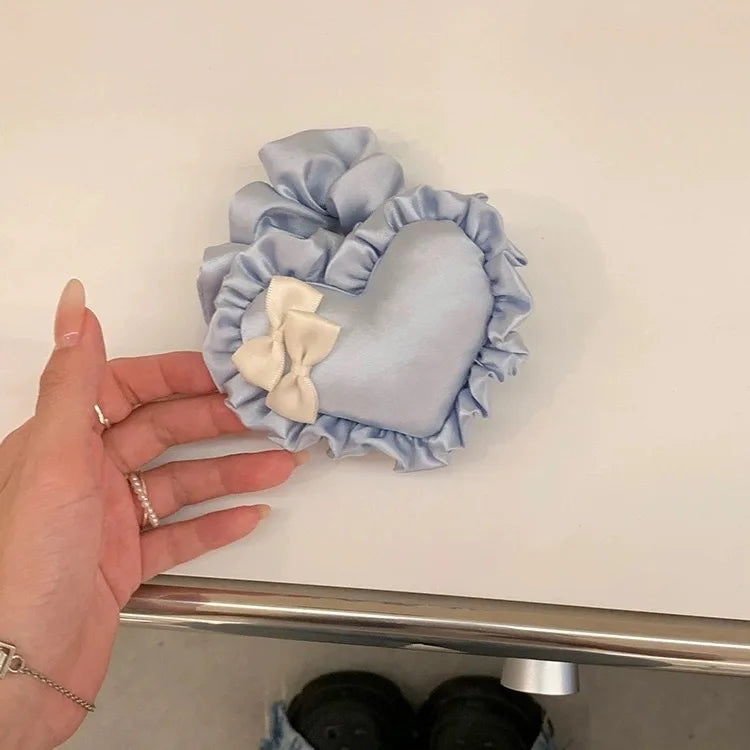 Sweetheart Heart Bow Pillow Hair Tie