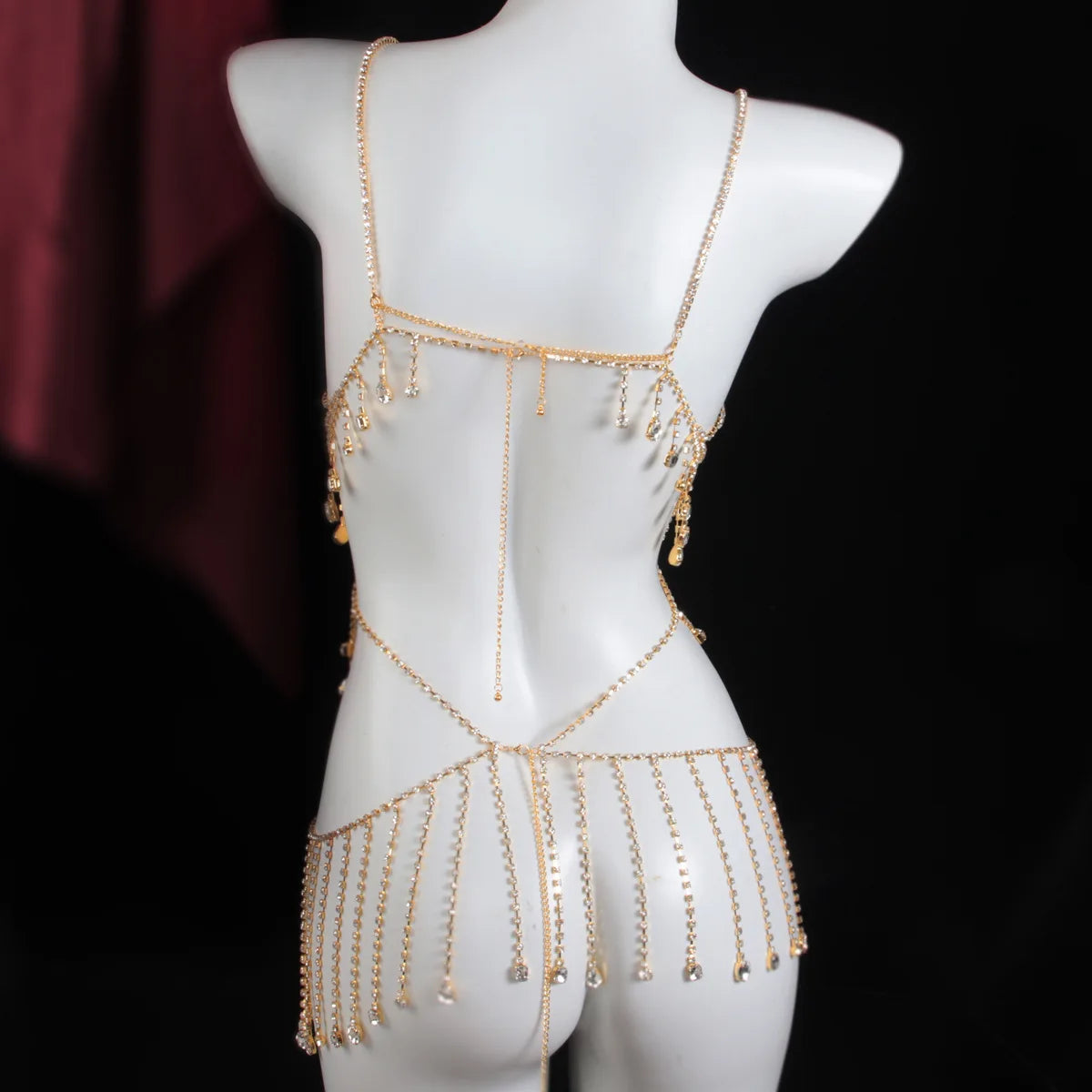 Rhinestone Body Chain Dress