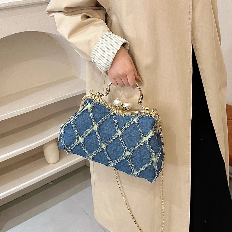 Denim Handbag Clutch