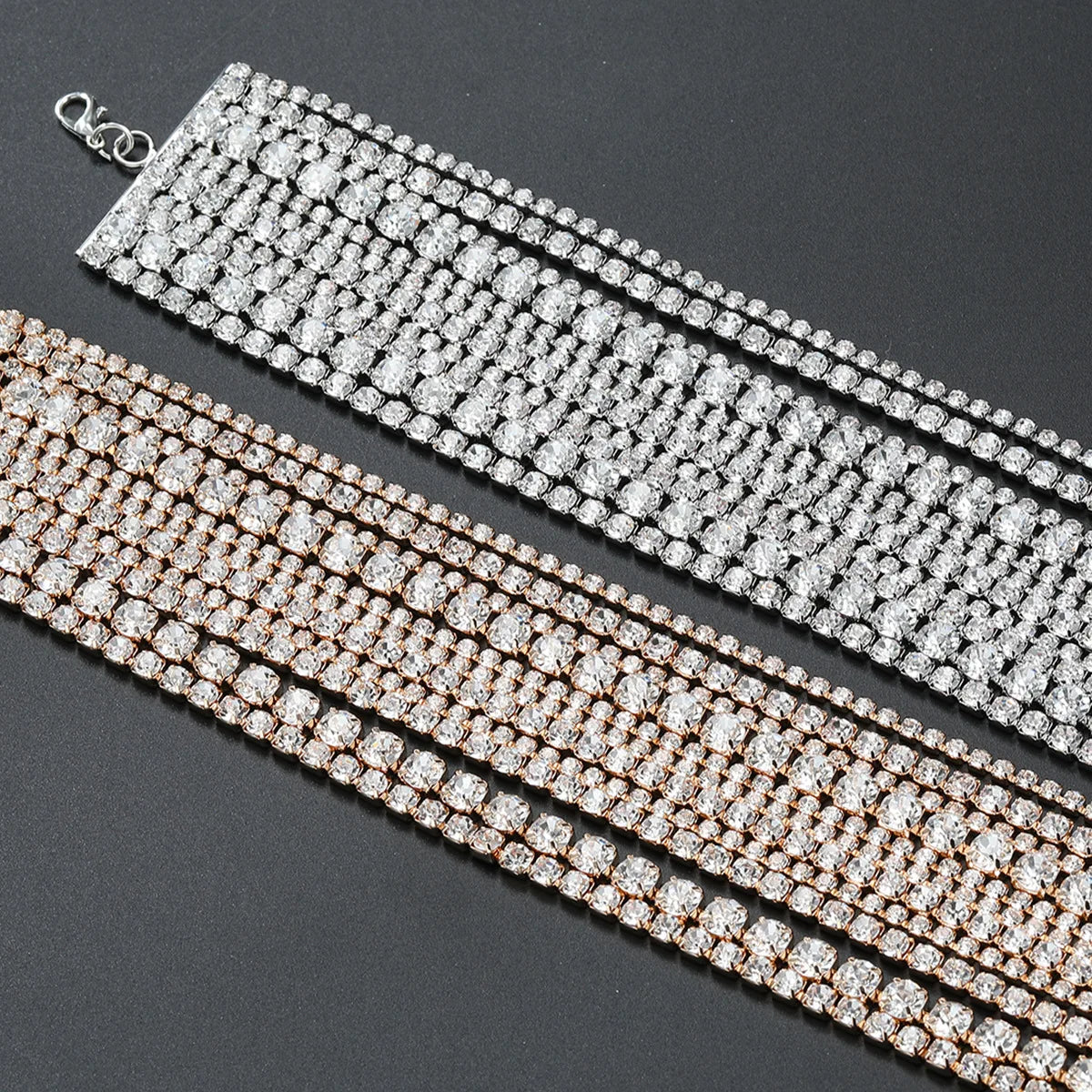 Stacked Crystal Choker Necklace