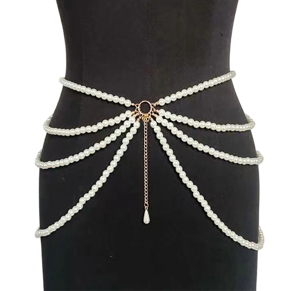 Pearl Layered Waist Chain