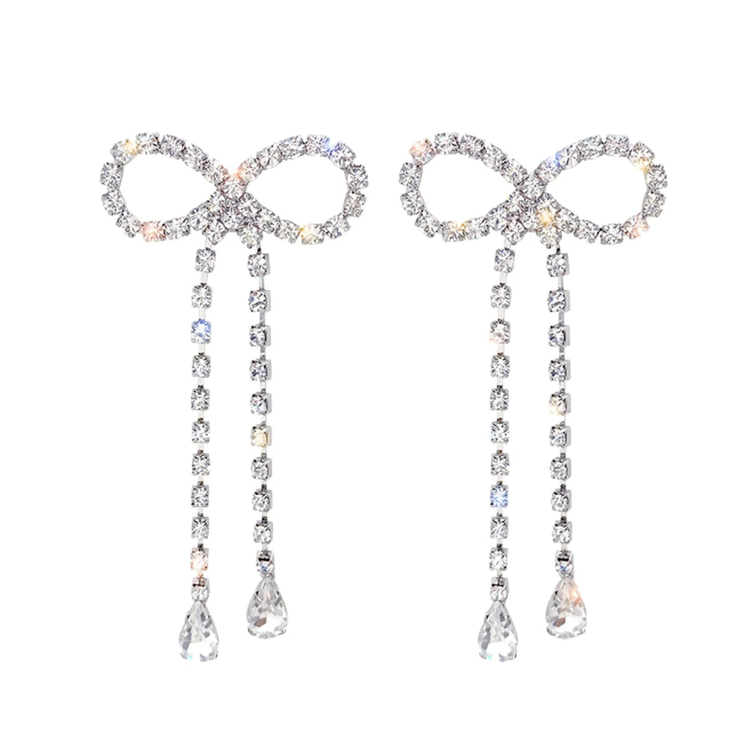 Bowknot Rhinestone Earrings