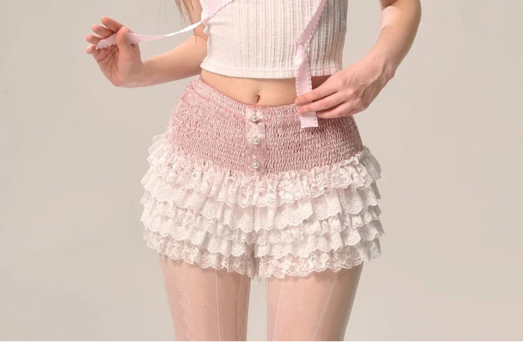 Pastel Ruffled Shorts