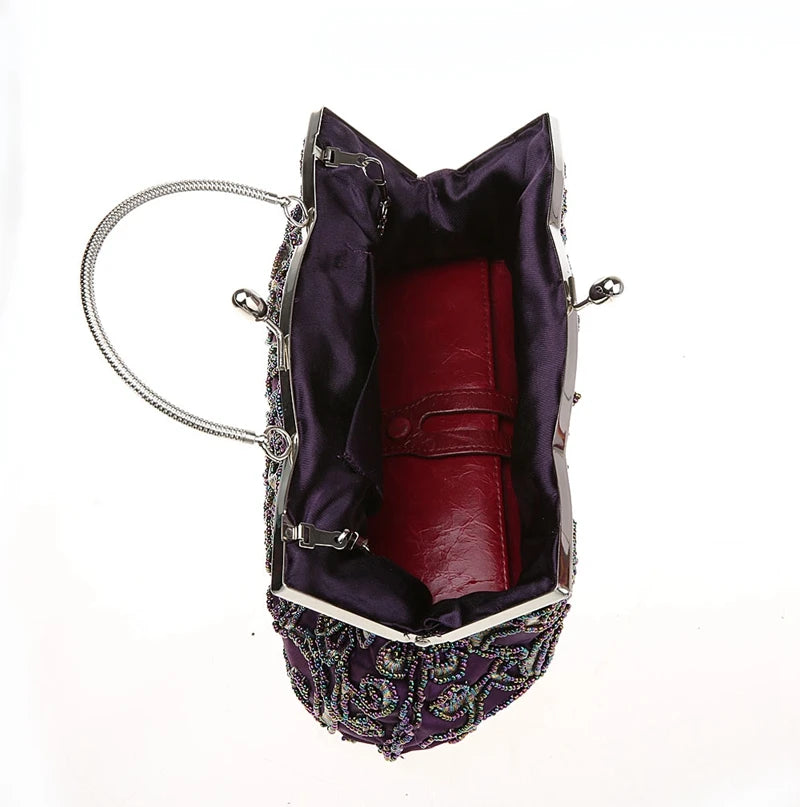 Metallic Baroque Hand Bag