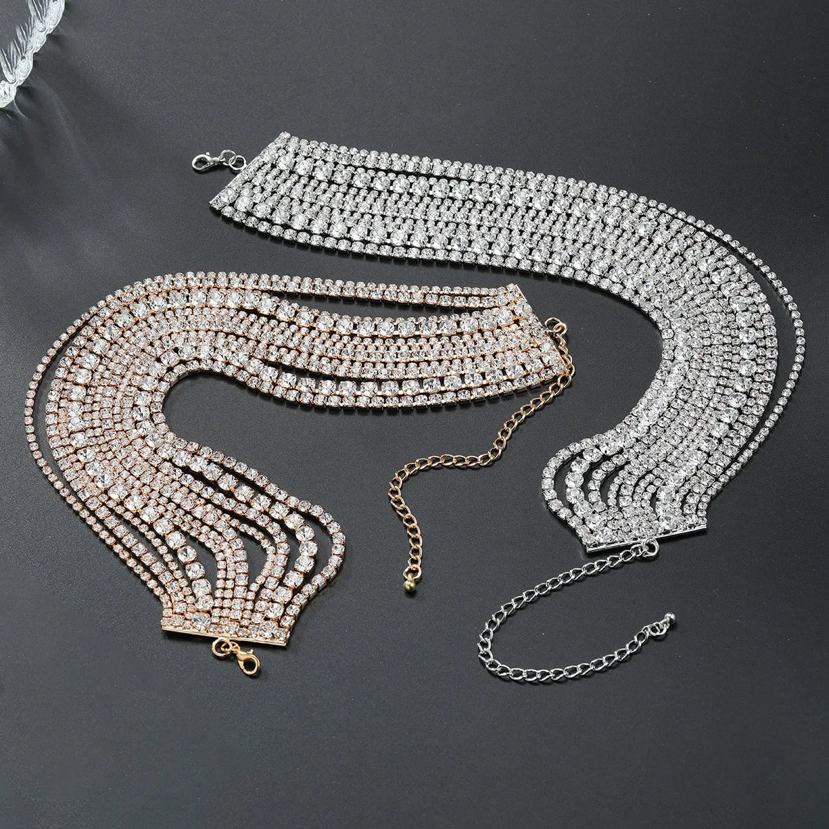 Stacked Crystal Choker Necklace