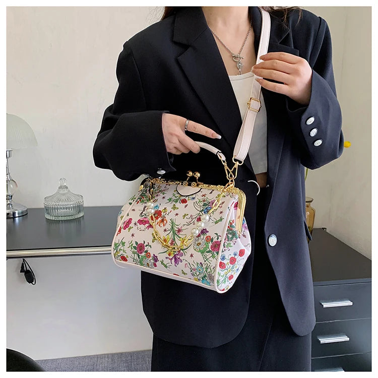 Floral And Pearls Purse