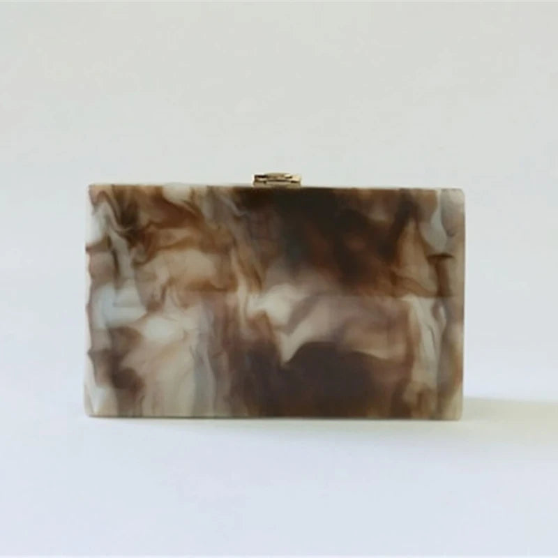 Latte Acrylic Clutch Purse