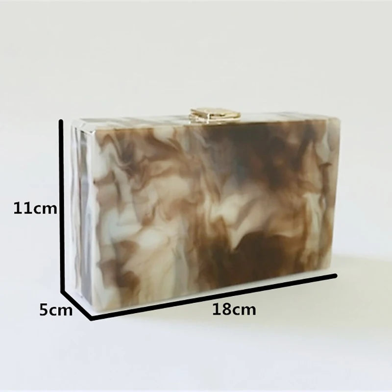 Latte Acrylic Clutch Purse