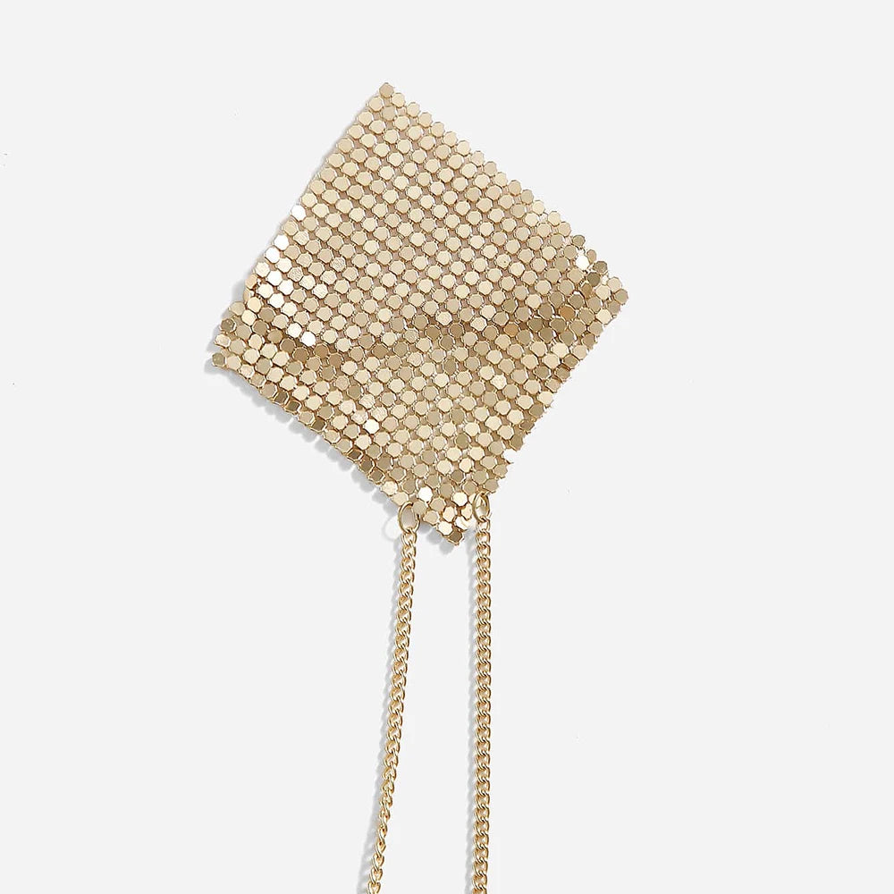 Chainmail Metal  Chain Tassel Self-Adhesive Pasties