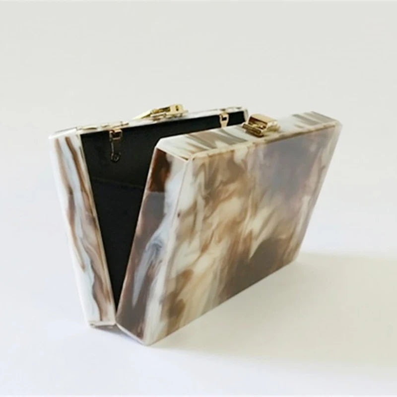 Latte Acrylic Clutch Purse