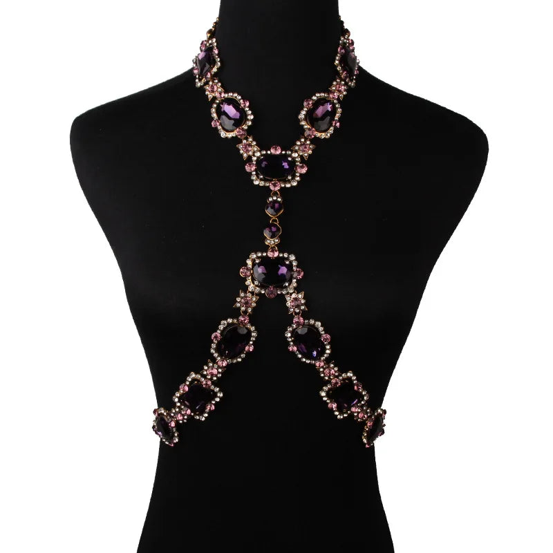 Rhinestone Bodychain Necklace