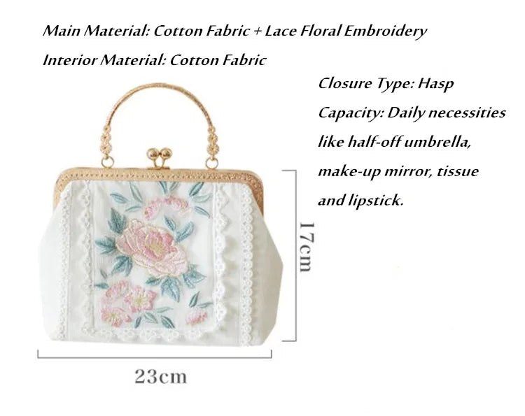 Vintage Embroidery Lace Clutch