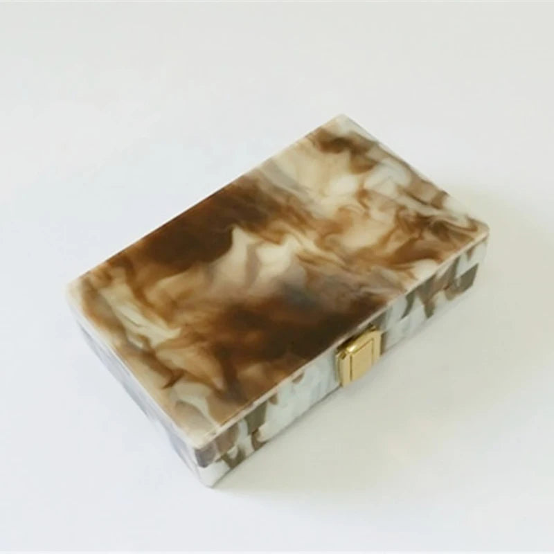 Latte Acrylic Clutch Purse