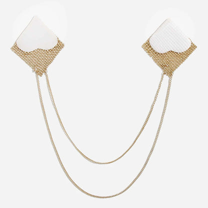 Chainmail Metal  Chain Tassel Self-Adhesive Pasties