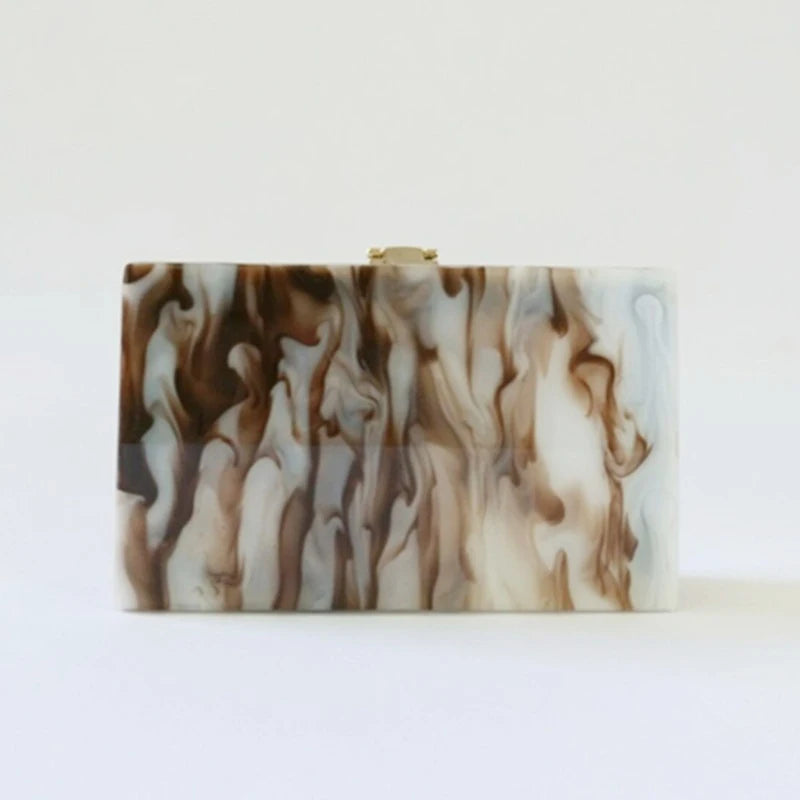 Latte Acrylic Clutch Purse