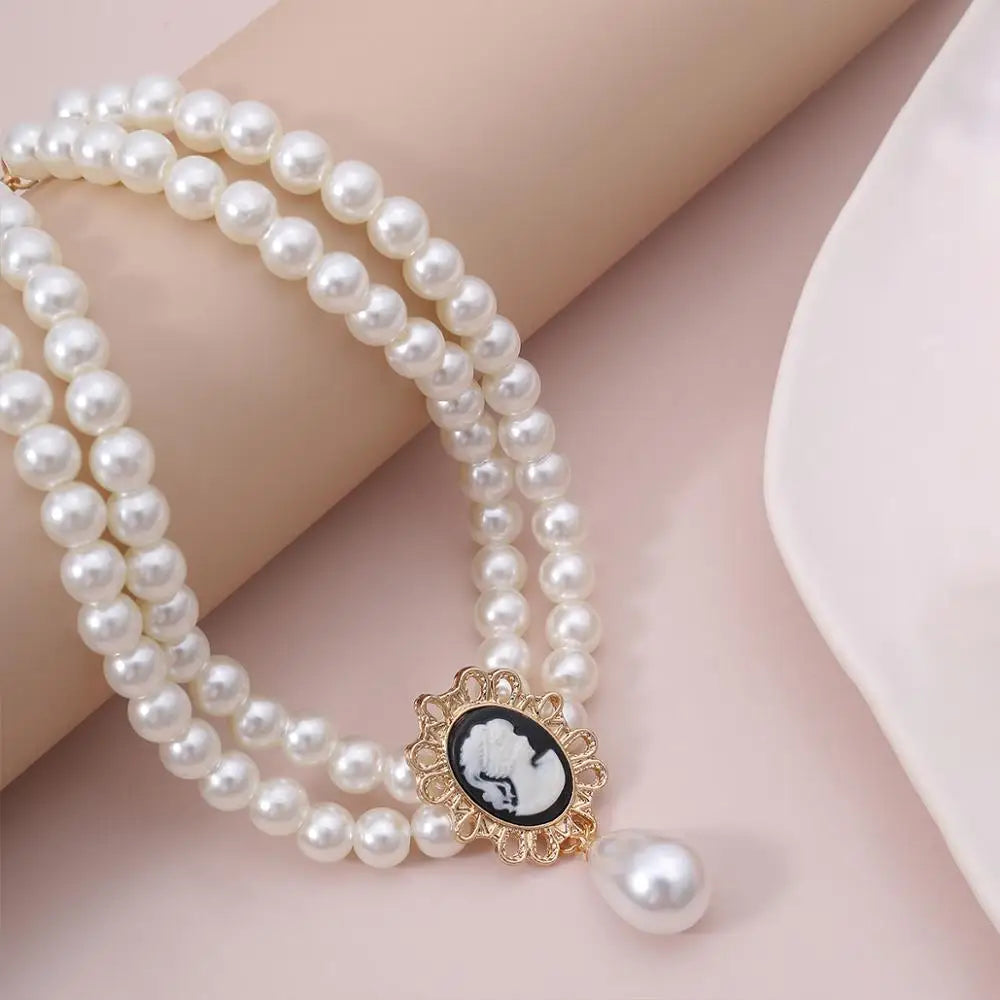 Victorian Pearl Choker Necklace