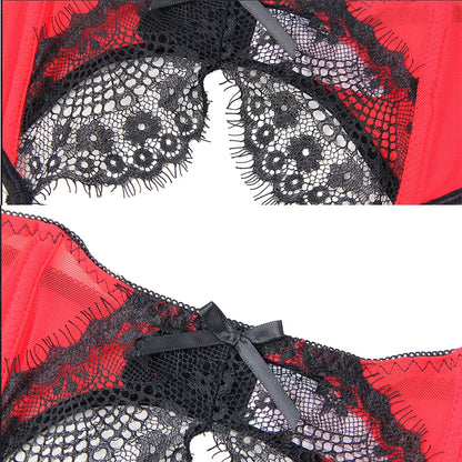 Pariasian Lace Garter Belt & Panty Set