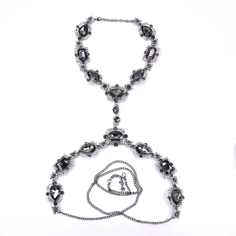 Rhinestone Bodychain Necklace