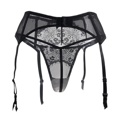 Pariasian Lace Garter Belt & Panty Set