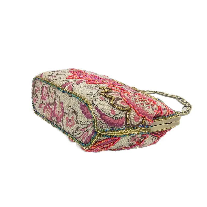 Paisley Embroidery Floral Purse