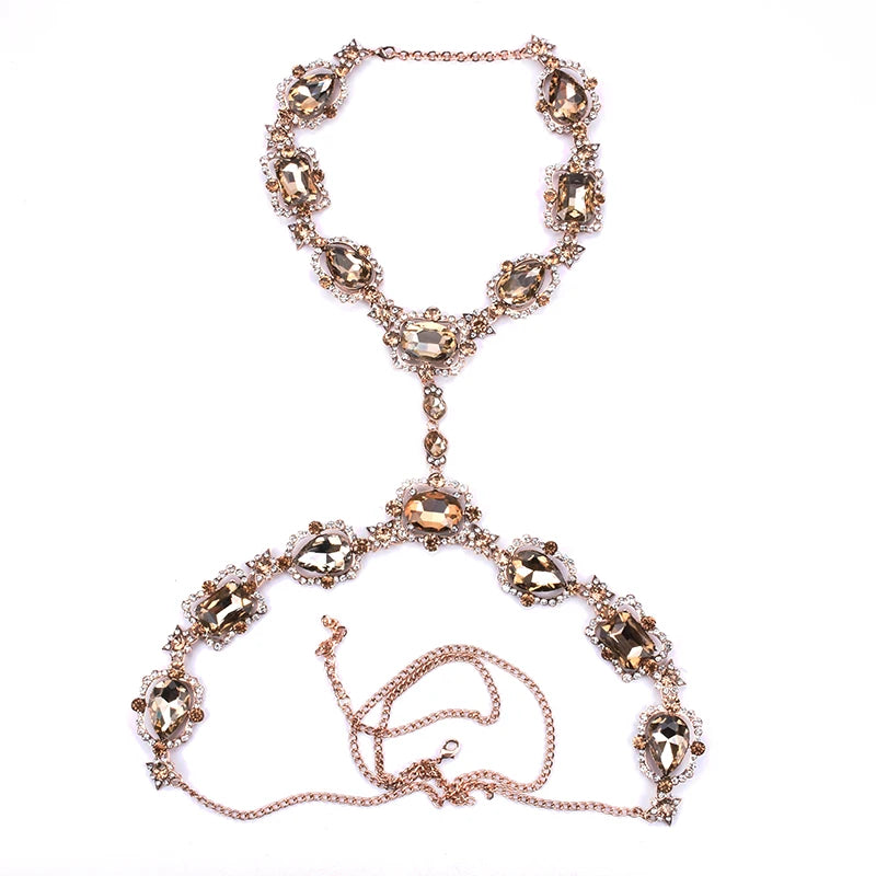 Rhinestone Bodychain Necklace