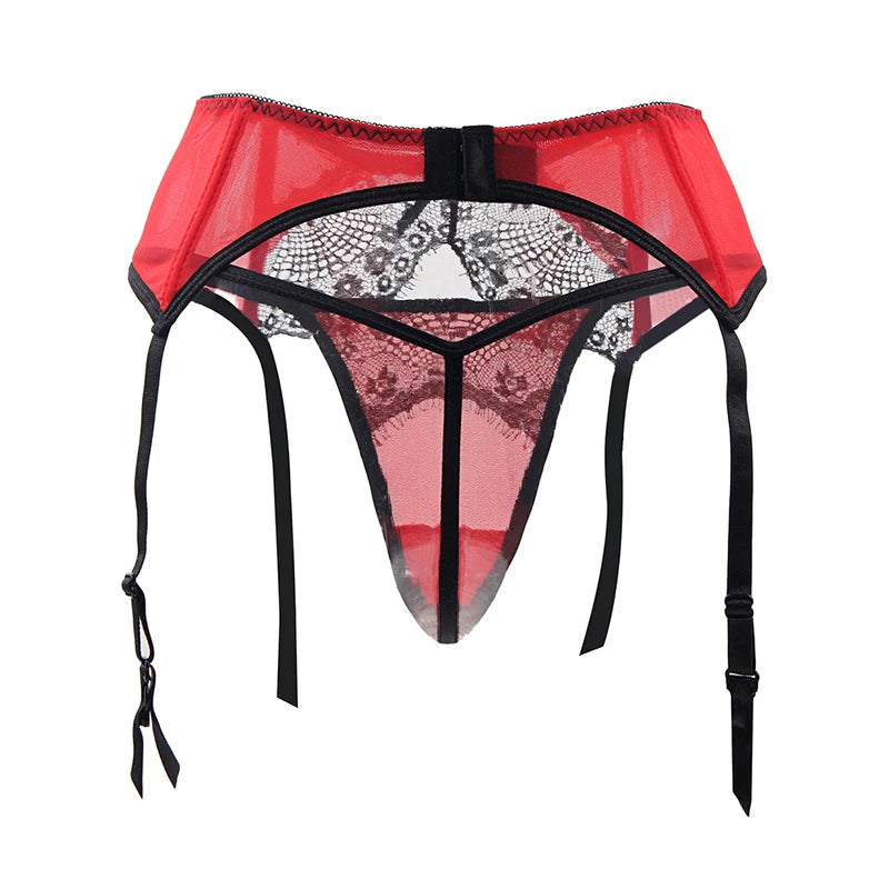 Pariasian Lace Garter Belt & Panty Set
