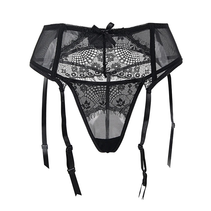 Pariasian Lace Garter Belt & Panty Set